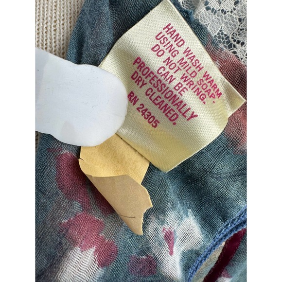 Vintage Candi Jones California Floral Prairie Maxi Dress Cottagecore Blue XS - Picture 10 of 10